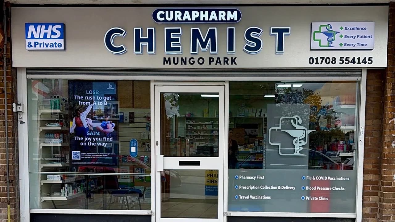CuraPharm Chemist storefront, Mungo Park